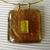 Glass Jewelry, Pendant, Amber on Gold