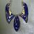 Glass Jewelry, Dream Necklace, Cobalt Blue on Gold